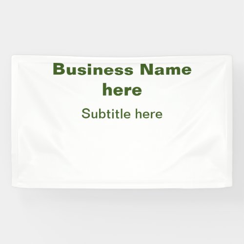 simple business add your name text q r code banner