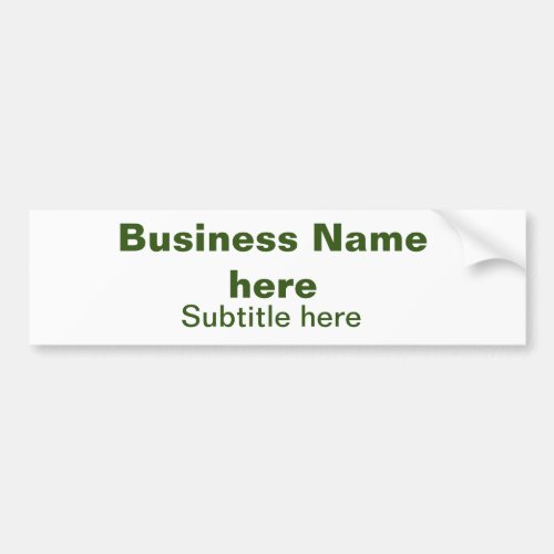 simple business add your name text q r code bumper sticker