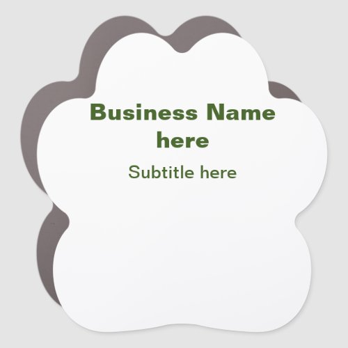 simple business add your name text q r code car magnet
