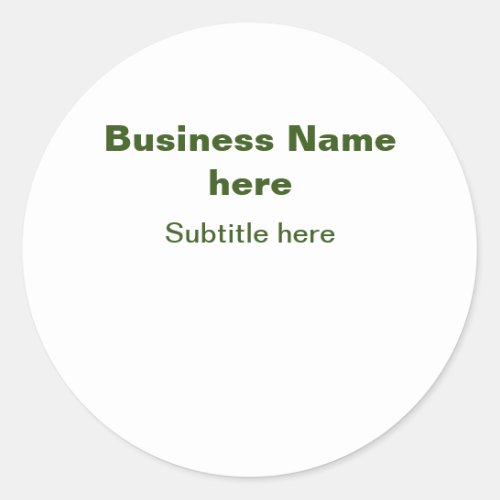 simple business add your name text q r code classic round sticker
