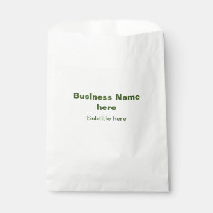 simple business add your name text q r code favor bag