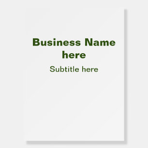 simple business add your name text q r code foam board