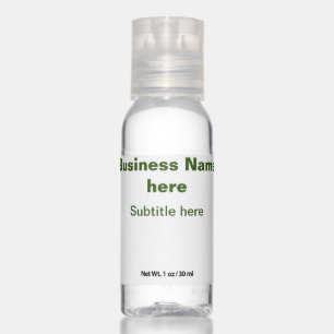 simple business add your name text q r code hand sanitizer