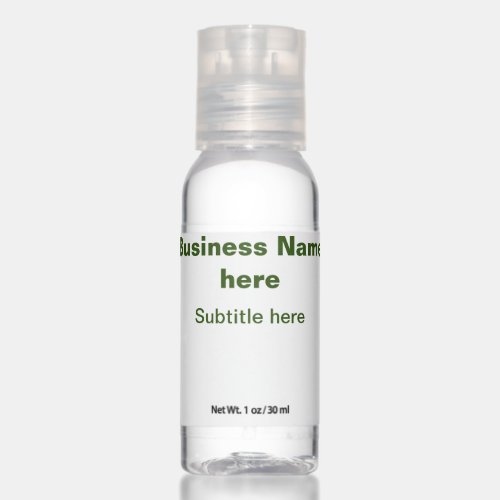 simple business add your name text q r code hand sanitizer