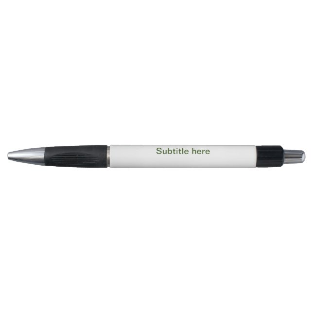 simple business add your name text q r code pen (Front)