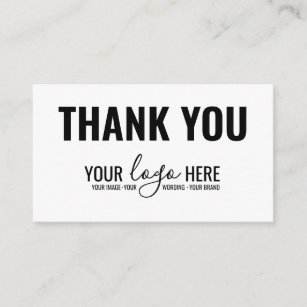 Simple Business Branding Company Logo Thank You Enclosure Card