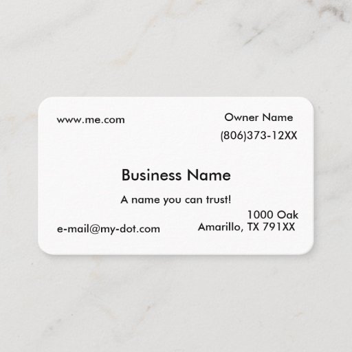 Customizable Simple Business Card