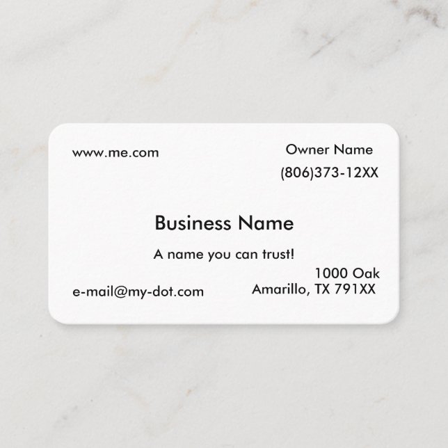 Simple Business Card (Front)