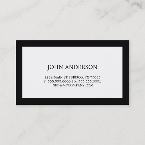 Simple Business Card