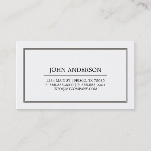 Simple Business Card