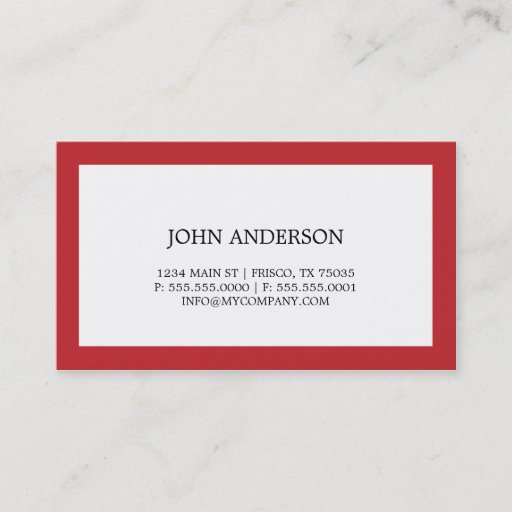Customizable Simple Business Card