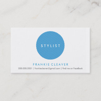 SIMPLE BUSINESS CARD :: bold spot blue