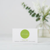 SIMPLE BUSINESS CARD :: bold spot lime (Standing Front)