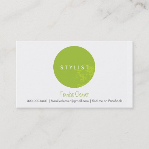SIMPLE BUSINESS CARD :: bold spot lime