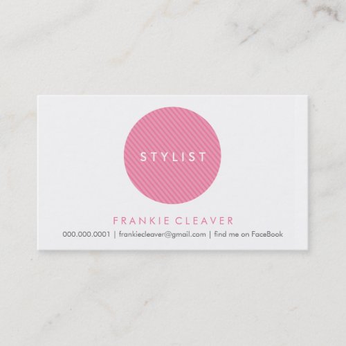 SIMPLE BUSINESS CARD  bold spot pink