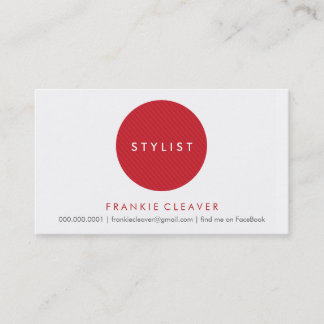 SIMPLE BUSINESS CARD :: bold spot red