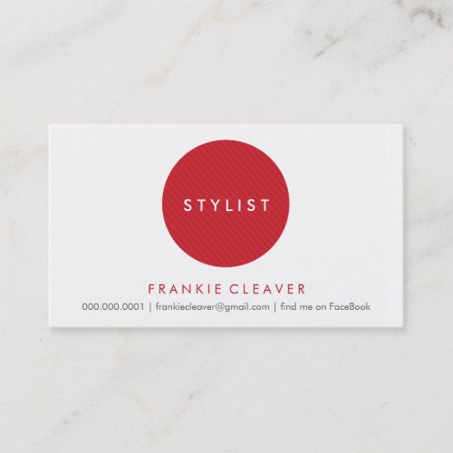 SIMPLE BUSINESS CARD  bold spot red