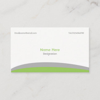 Simple Business Card- Green & Grey Business Card