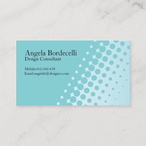 Customizable Simple Business Card Half Tone Dots