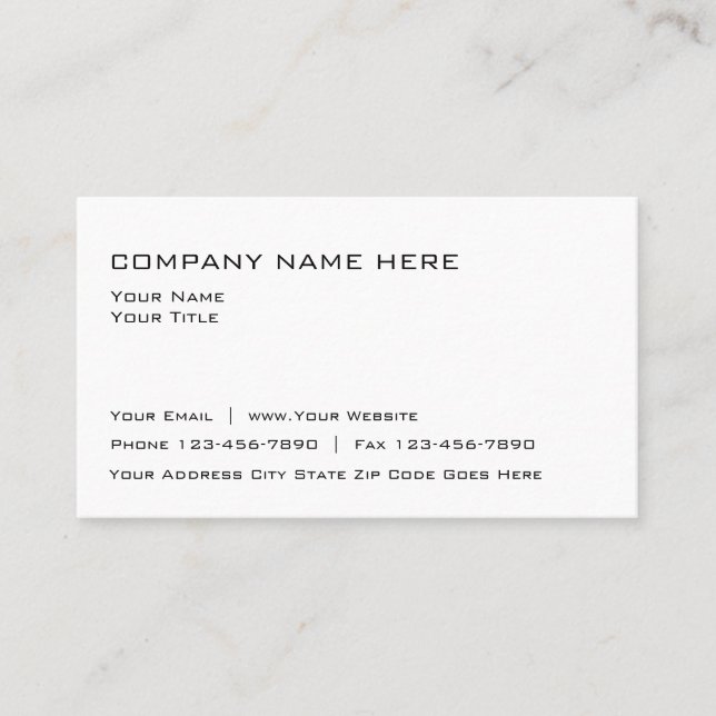 Simple Business Card Template (Front)