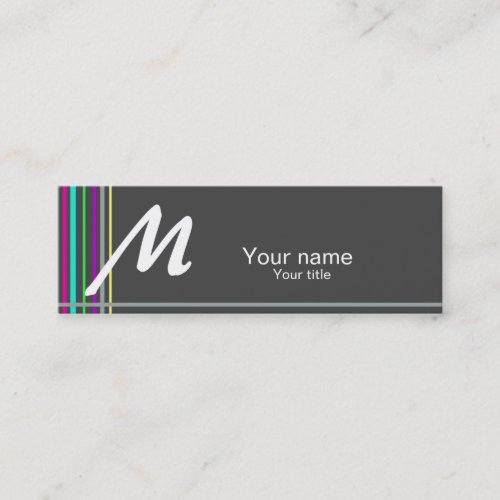 Simple business card with a touch of color
