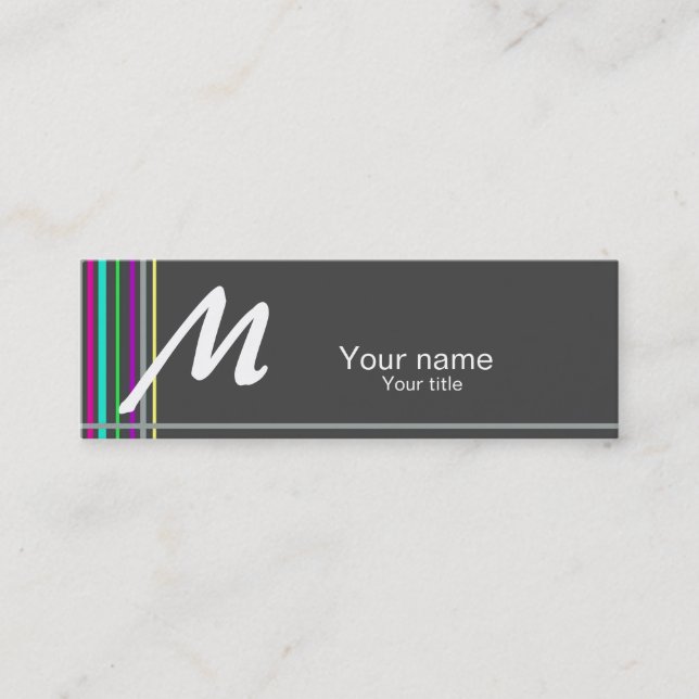 Simple business card with a touch of color (Front)