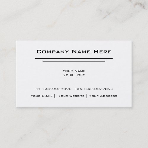 Simple Business Cards