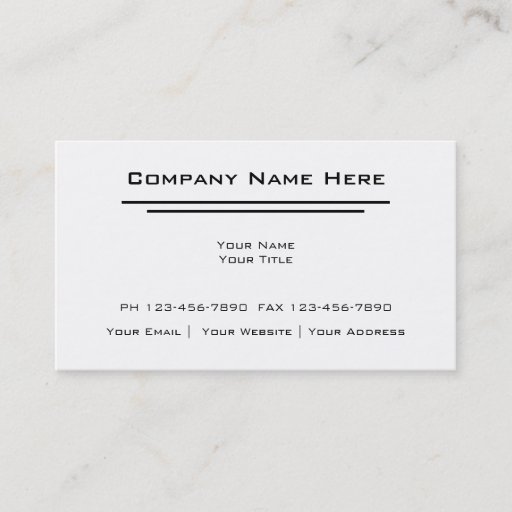 Customizable Simple Business Cards