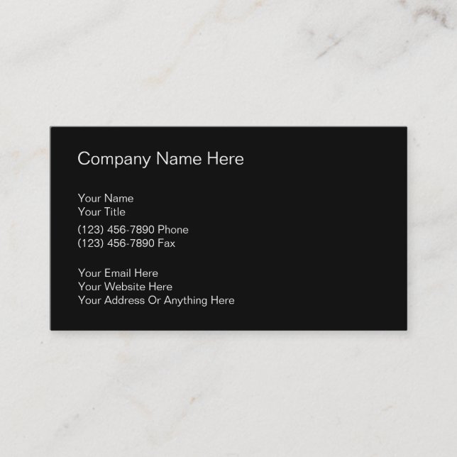 Simple Business Cards Double Sided (Front)