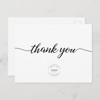 Simple Business Client Appreciation Thank you Postcard | Zazzle