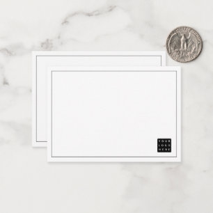 Simple Business Company Logo Branded Professional Note Card