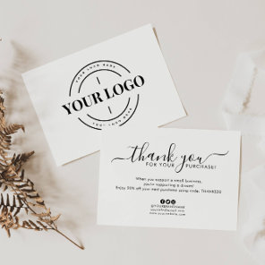 Simple Business Company Logo Thank You Order Card
