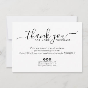Simple Business Company Logo Thank You Order Invitation