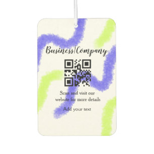Simple business company website barcode QR add nam Air Freshener