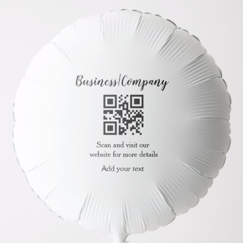 Simple business company website barcode QR add nam Balloon