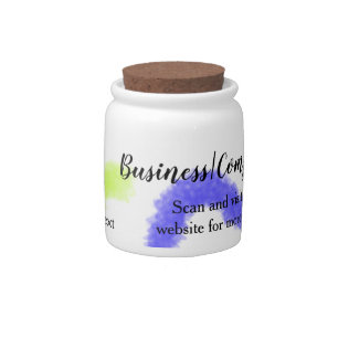 Simple business company website barcode QR add nam Candy Jar
