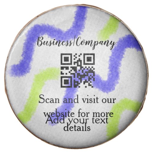 Simple business company website barcode QR add nam Chocolate Covered Oreo