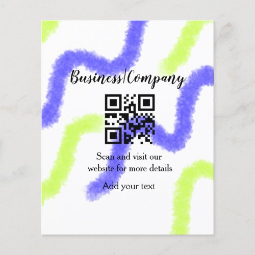 Simple business company website barcode QR add nam Flyer