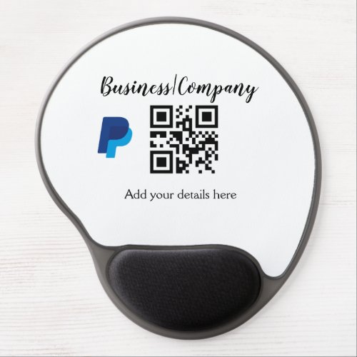 Simple business company website barcode QR add nam Gel Mouse Pad