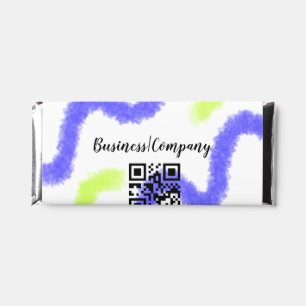 Simple business company website barcode QR add nam Hershey Bar Favors