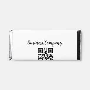 Simple business company website barcode QR add nam Hershey Bar Favors