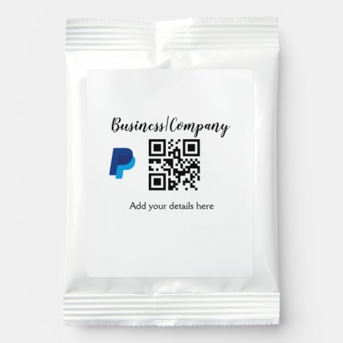 Simple business company website barcode QR add nam Hot Chocolate Drink Mix