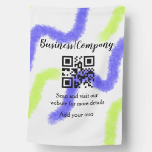 Simple business company website barcode QR add nam House Flag