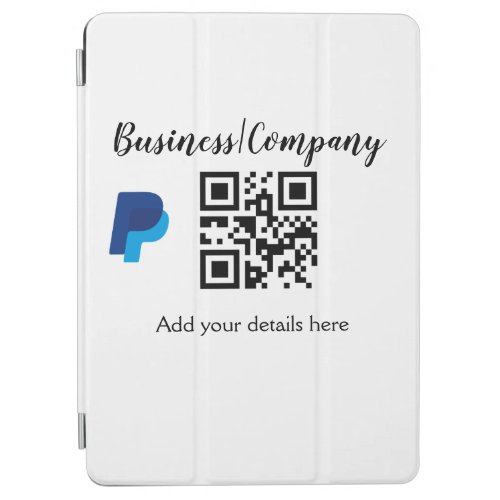 Simple business company website barcode QR add nam iPad Air Cover