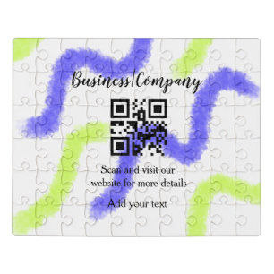Simple business company website barcode QR add nam Jigsaw Puzzle