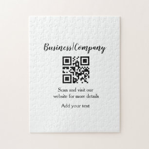 Simple business company website barcode QR add nam Jigsaw Puzzle