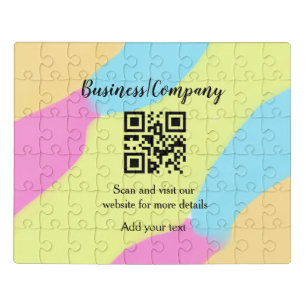 Simple business company website barcode QR add nam Jigsaw Puzzle