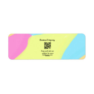 Simple business company website barcode QR add nam Label
