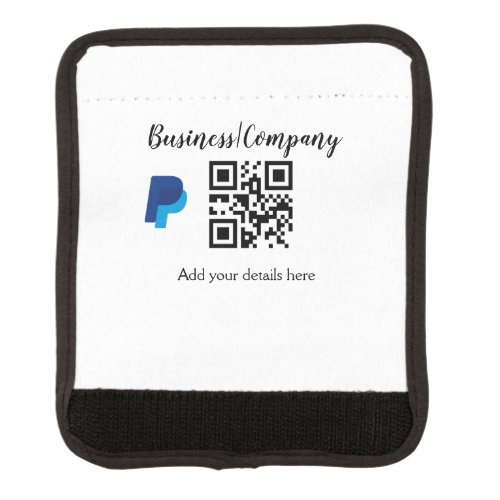 Simple business company website barcode QR add nam Luggage Handle Wrap