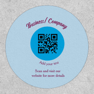 Simple business company website barcode QR add nam Patch